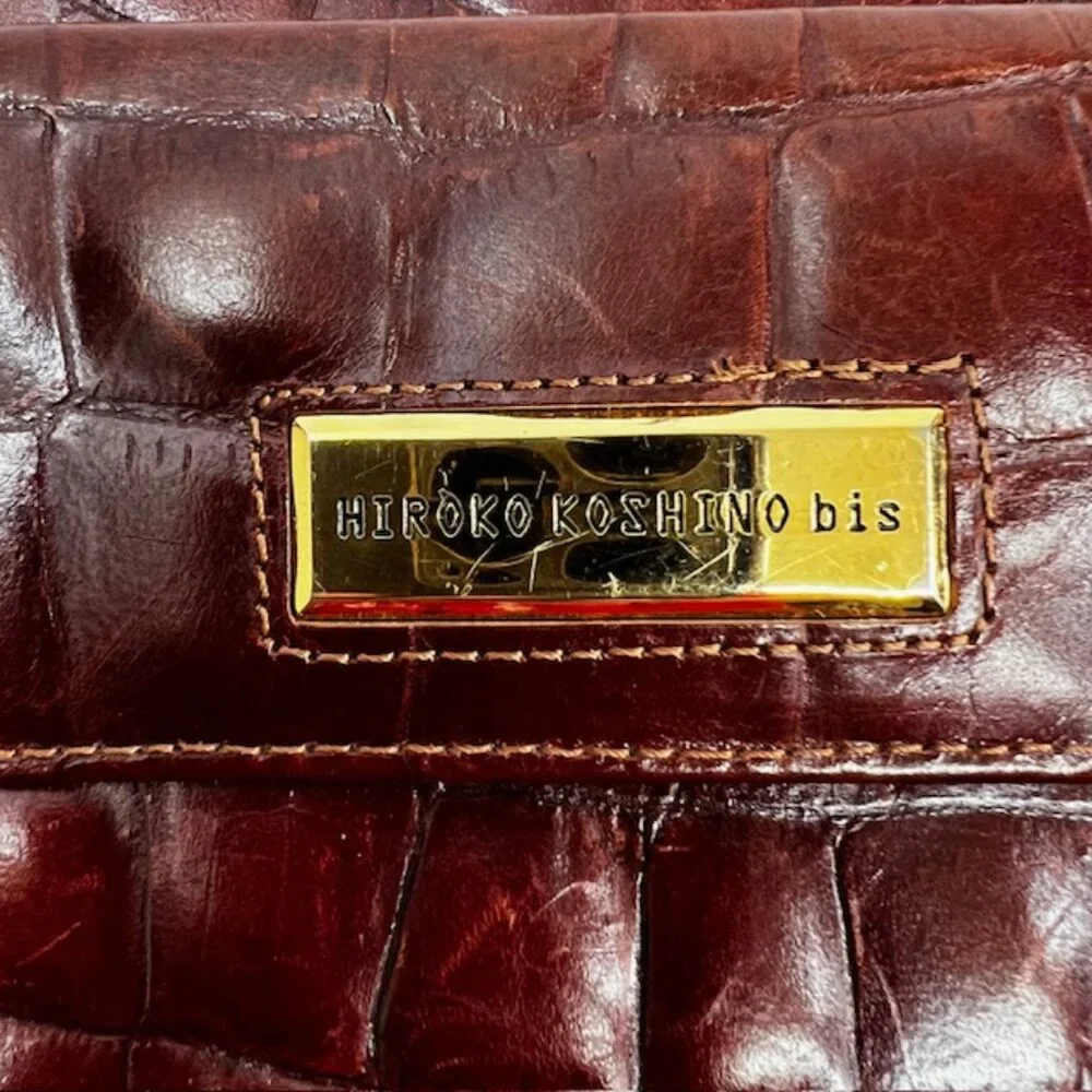 RARE leaher Bugendy Crocodile Hiroko Koshino bis Long Wallet full zip wallet(16 - Picture 7 of 10